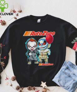 Baby Jack Skellington and Baby Pennywise AutoZone logo 2024 shirt