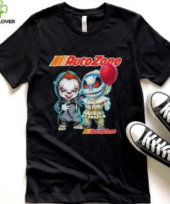 Baby Jack Skellington and Baby Pennywise AutoZone logo 2024 shirt