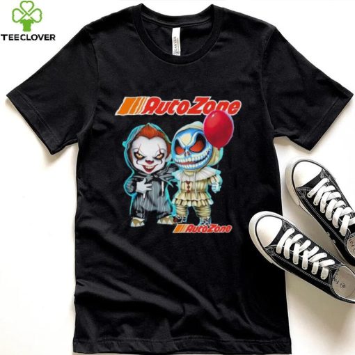 Baby Jack Skellington and Baby Pennywise AutoZone logo 2024 shirt