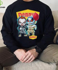 Baby Jack Skellington and Baby Pennywise Denny’s logo 2024 shirt
