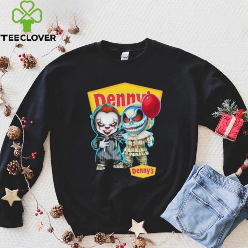 Baby Jack Skellington and Baby Pennywise Denny’s logo 2024 shirt