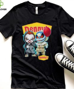 Baby Jack Skellington and Baby Pennywise Denny’s logo 2024 shirt