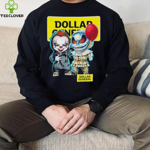 Baby Jack Skellington and Baby Pennywise Dollar General logo 2024 shirt