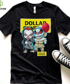 Baby Jack Skellington and Baby Pennywise Dollar General logo 2024 shirt