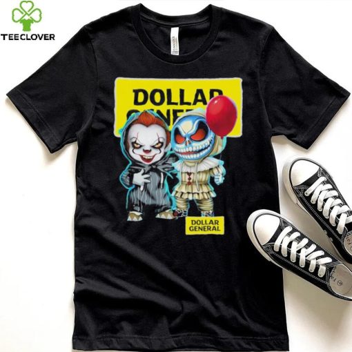 Baby Jack Skellington and Baby Pennywise Dollar General logo 2024 shirt