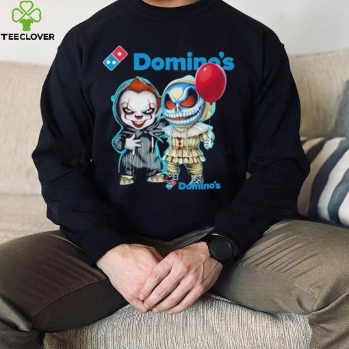 Baby Jack Skellington and Baby Pennywise Domino’s logo 2024 shirt