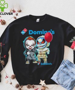 Baby Jack Skellington and Baby Pennywise Domino’s logo 2024 shirt