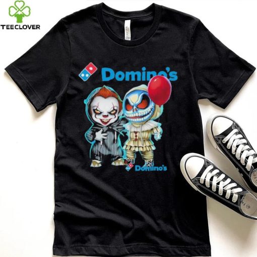 Baby Jack Skellington and Baby Pennywise Domino’s logo 2024 shirt