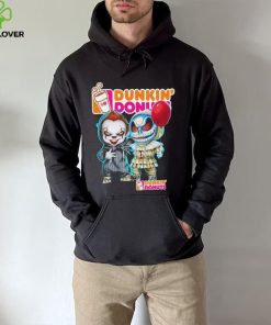 Baby Jack Skellington and Baby Pennywise Dunkin’ Donuts logo 2024 shirt