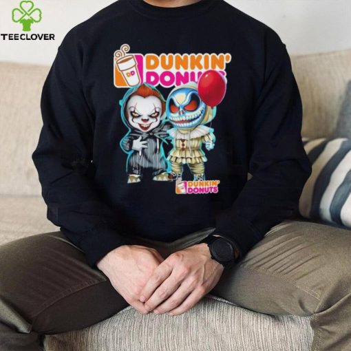 Baby Jack Skellington and Baby Pennywise Dunkin’ Donuts logo 2024 hoodie, sweater, longsleeve, shirt v-neck, t-shirt