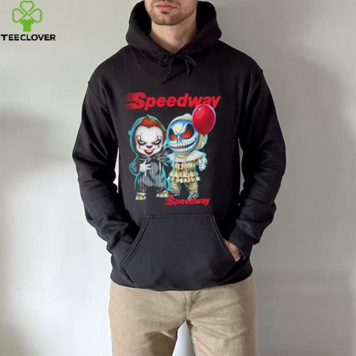 Baby Jack Skellington and Baby Pennywise Speedway logo 2024 hoodie, sweater, longsleeve, shirt v-neck, t-shirt