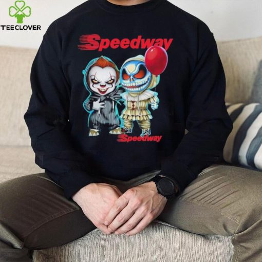 Baby Jack Skellington and Baby Pennywise Speedway logo 2024 hoodie, sweater, longsleeve, shirt v-neck, t-shirt