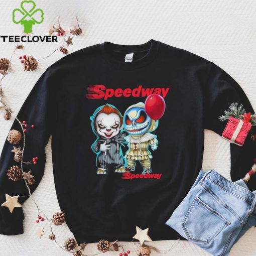 Baby Jack Skellington and Baby Pennywise Speedway logo 2024 hoodie, sweater, longsleeve, shirt v-neck, t-shirt