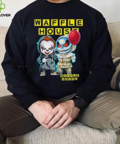 Baby Jack Skellington and Baby Pennywise Waffle House logo 2024 shirt