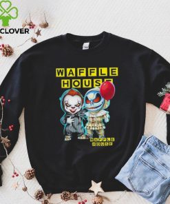 Baby Jack Skellington and Baby Pennywise Waffle House logo 2024 shirt