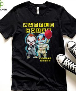 Baby Jack Skellington and Baby Pennywise Waffle House logo 2024 shirt