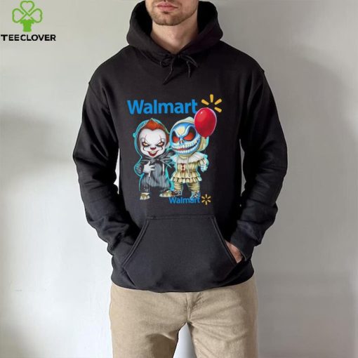 Baby Jack Skellington and Baby Pennywise Walmart logo 2024 hoodie, sweater, longsleeve, shirt v-neck, t-shirt