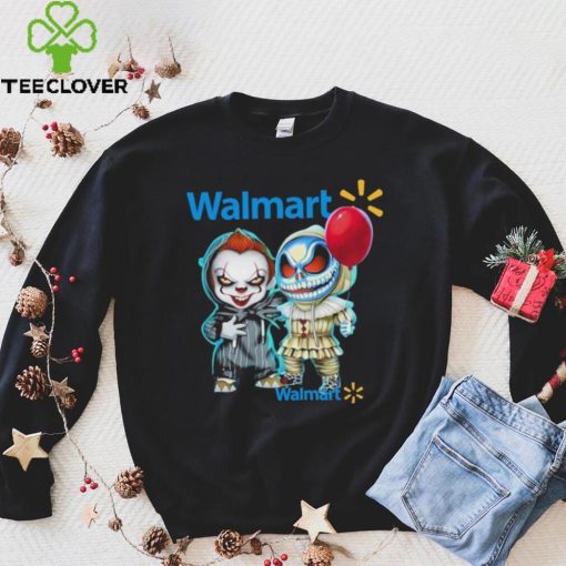 Baby Jack Skellington and Baby Pennywise Walmart logo 2024 hoodie, sweater, longsleeve, shirt v-neck, t-shirt