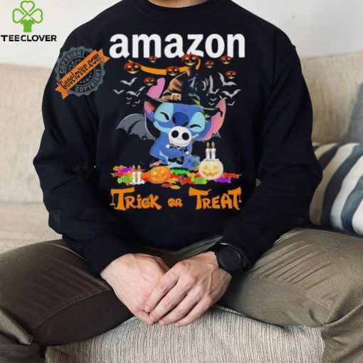 Baby Stitch Hug Baby Jack Skellington Amazon Trick Or Treat Halloween 2024 shirt