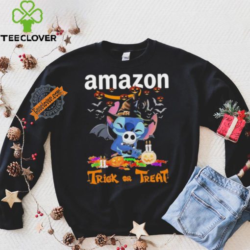 Baby Stitch Hug Baby Jack Skellington Amazon Trick Or Treat Halloween 2024 shirt