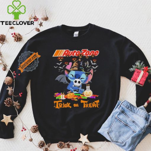 Baby Stitch Hug Baby Jack Skellington AutoZone Trick Or Treat Halloween 2024 shirt