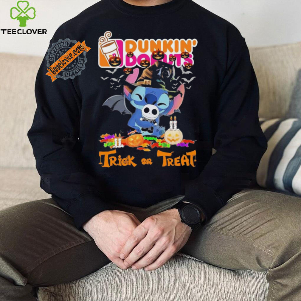 Baby Stitch Hug Baby Jack Skellington Dunkin’ Donuts Trick Or Treat Halloween 2024 shirt Baby Stitch Hug Baby Jack Skellington Dunkin’ Donuts Trick Or Treat Halloween 2024 shirt