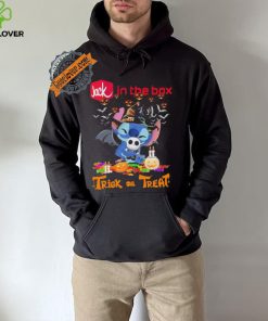 Baby Stitch Hug Baby Jack Skellington Jack in the Box Trick Or Treat Halloween 2024 shirt