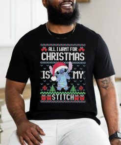 Baby Stitch hat santa all I want for christmas is my Stitch ugly christmas hoodie, sweater, longsleeve, shirt v-neck, t-shirt