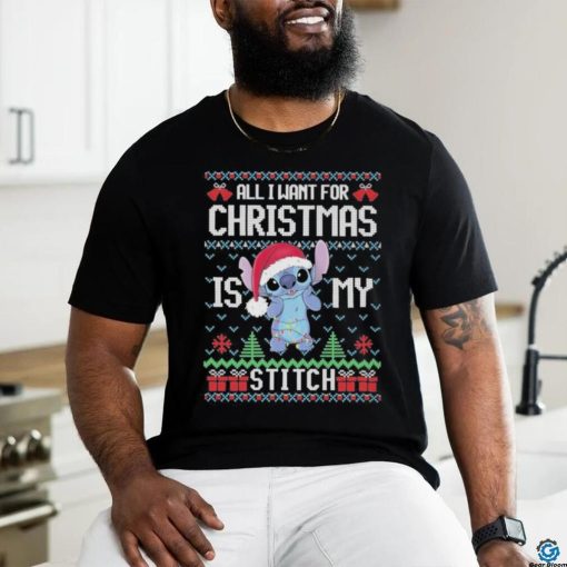 Baby Stitch hat santa all I want for christmas is my Stitch ugly christmas hoodie, sweater, longsleeve, shirt v-neck, t-shirt