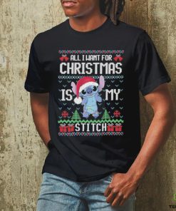 Baby Stitch hat santa all I want for christmas is my Stitch ugly christmas hoodie, sweater, longsleeve, shirt v-neck, t-shirt