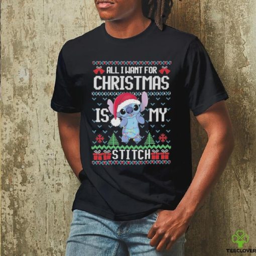 Baby Stitch hat santa all I want for christmas is my Stitch ugly christmas hoodie, sweater, longsleeve, shirt v-neck, t-shirt