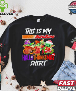 Baby Yoda AutoZone This Is My Hallothanksmas Shirt