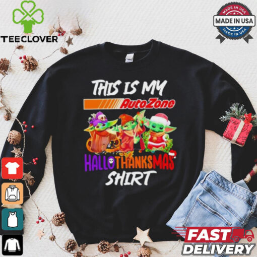 Baby Yoda AutoZone This Is My Hallothanksmas Shirt