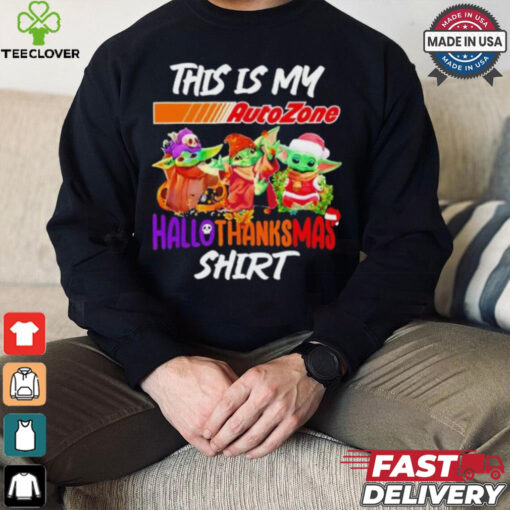 Baby Yoda AutoZone This Is My Hallothanksmas Shirt