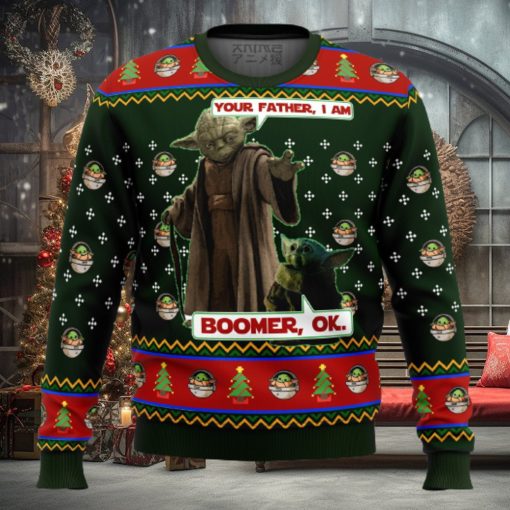 Baby Yoda Boomer Star Wars Ugly Christmas Sweater