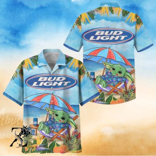 Baby Yoda Bud Light Hawaiian Shirt