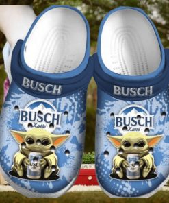 Baby Yoda Busch Latte Beer Crocs Crocband Clogs