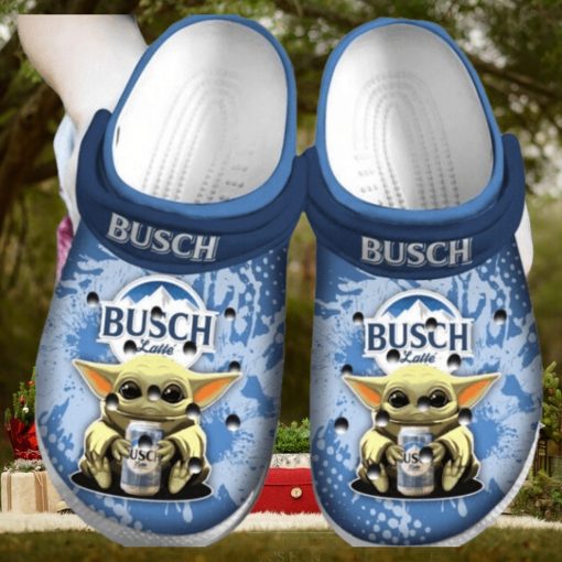 Baby Yoda Busch Latte Beer Crocs Crocband Clogs