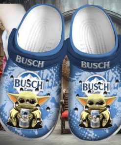 Baby Yoda Busch Latte Beer Crocs Crocband Clogs