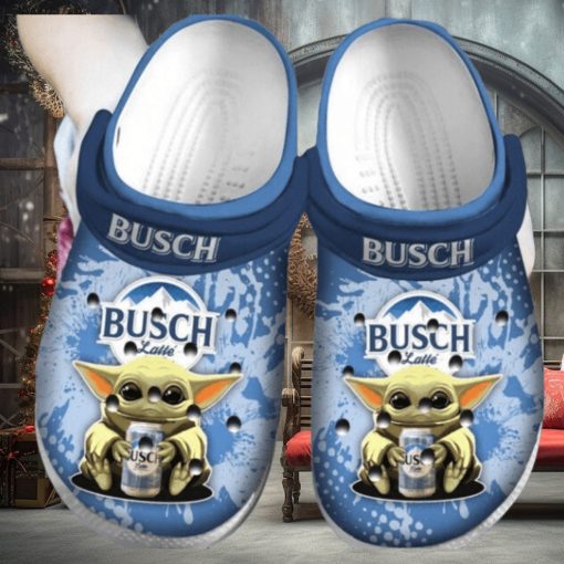 Baby Yoda Busch Latte Beer Crocs Crocband Clogs