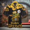 Baby Yoda Button Up Pittsburg Steelers Tropical Hawaiian Shirt