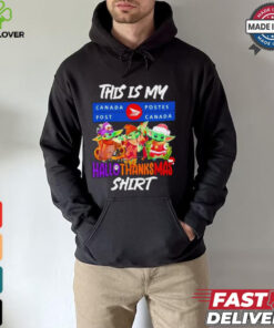Baby Yoda Canada Post This Is My Hallothanksmas Shirt