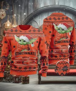 Baby Yoda Cincinnati Football Est 1968 Bengals Gifts Sweater
