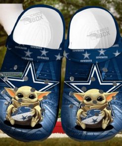 Baby Yoda Dallas Cowboys Crocs Kids