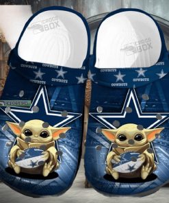 Baby Yoda Dallas Cowboys Crocs Kids