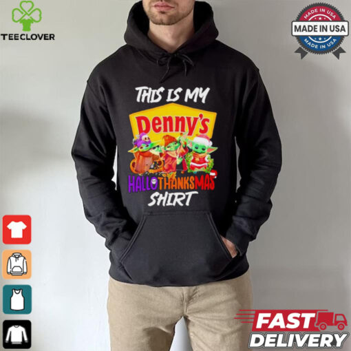 Baby Yoda Denny’s This Is My Hallothanksmas Shirt