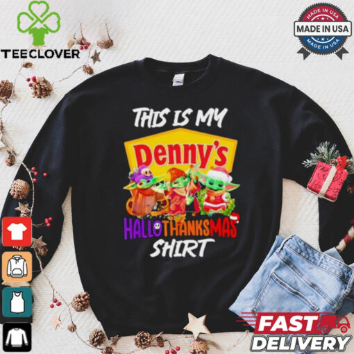 Baby Yoda Denny’s This Is My Hallothanksmas Shirt
