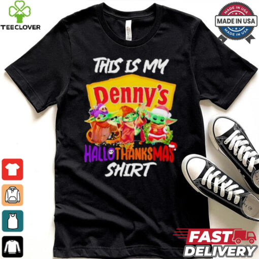 Baby Yoda Denny’s This Is My Hallothanksmas Shirt