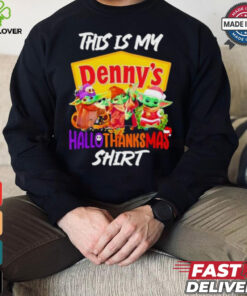 Baby Yoda Denny’s This Is My Hallothanksmas Shirt