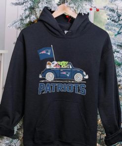 Baby Yoda Drive A Car New England Patriots Football Flag Logo Shirt